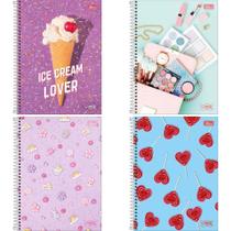 Caderno 12X1 Capa Dura Vibe 192 Folhas Feminino PCT.C/04