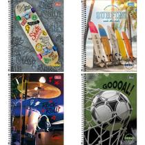Caderno 12X1 Capa Dura Zoom+ 240 Folhas Masculino Pacote com 04 Caderno 12X1 Capa Dura Zoom+ 240 Folhas Masculino Pacote com 04