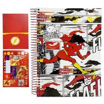 Caderno 15 matéria com 240 folhas capa dura adesivo the flash unidade - são domingos - SAO DOMINGOS