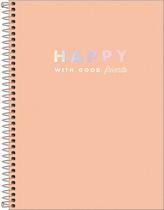 Caderno 160F Espiral Universitário 10M Happy CD Caderno 160F Espiral Universitário 10M Happy CD