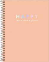 Caderno 160F Espiral Universitário 10M Happy CD