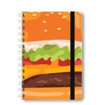 Caderno 1M 80Fls 70Gr College Wire O Off White Com Bolso Duplo Container Fashion Fast Food 37728