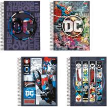 Caderno 1X1 Capa Dura DC Comics 80 Folhas (pacote com 4) Caderno 1X1 Capa Dura DC Comics 80 Folhas (pacote com 4)