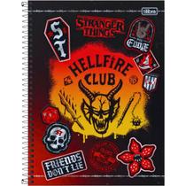 Caderno 1x1 Capa Dura Stranger Things 80 Folhas Tilibra Cor:Hellfire Club Caderno 1x1 Capa Dura Stranger Things 80 Folhas Tilibra Cor:Hellfire Club