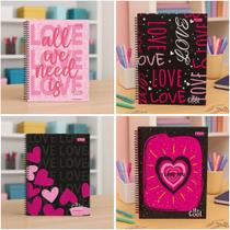 Caderno 20 Matérias com Adesivo 320 Folhas Its Cool Feminino Sortido