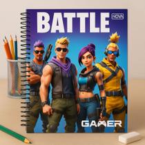 Caderno 20 Matérias Gamer Espiral 320 Folhas Capa Dura Estampas Sortidas