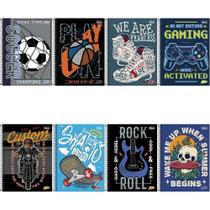 Caderno 20X1 Capa Dura D+ Masculino 400 Folhas Pacote com 2 Caderno 20X1 Capa Dura D+ Masculino 400 Folhas Pacote com 2