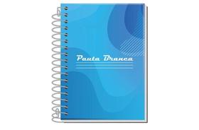 Caderno 96 fls 1/8 capa flex - Pauta Branca