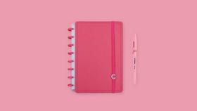 Caderno a5 all pink caderno inteligente