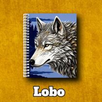 Caderno A5 animais leão, águia, lobo, dragão