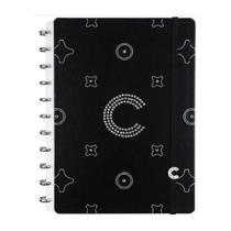 Caderno a5 ci monogram black crystals caderno inteligente