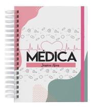 Caderno A5 Com 100 Paginas Personalizado Nome Medica