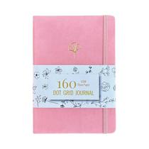 Caderno A5 De Couro PU Com Páginas Pontilhadas, 160 Páginas Numeradas, Grade De Pontos 160gsm Para