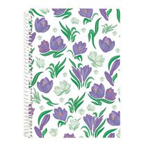 Caderno A5 Estampado Flores com 80 Folhas 75g