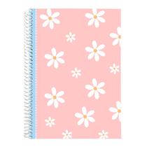 Caderno A5 Estampado Flores com 80 Folhas 75g