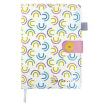 Caderno A5 Rainbow - Fecho D/Capa Almofadada/Pautado/ 80 Folhas