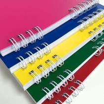 Caderno A5 Sem Pauta Miolo Branco Folhas 75g Capa PVC Espiral WireO 100 Folhas