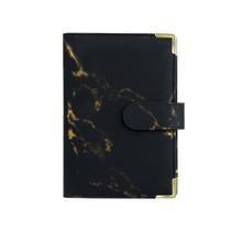 Caderno A6 Marmorizado com 25 Folhas - Capa de Couro PU