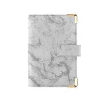 Caderno A6 Marmorizado com 25 Folhas - Capa de Couro PU