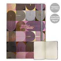 Caderno Abstrato A5 Style Book 15X21Cm 25Fls 70G/M Merci