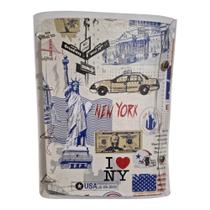 Caderno Argolado A4 Fichário Cristal 250 Folhas Divisórias New York USA