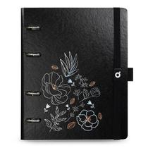 Caderno Argolado A5 ótima Noir Flores