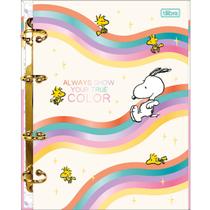 Caderno Argolado Cartonado Colegial Snoopy 160 Folhas Tilibra