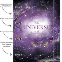 Caderno Argolado Cartonado Universitário Com Elástico Magic 80 Folhas - tilibra