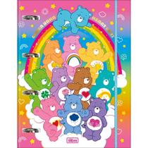 Caderno Argolado Cartonado Universitário com Elástico Ursinhos Carinhosos 80 Folhas
