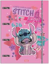 Caderno Argolado Cartonado Universitário Stitch Foroni