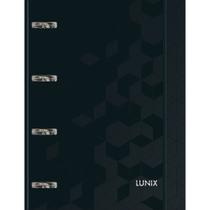 Caderno Argolado com Elástico Lunix Preto - 80 Folhas - Tilibra