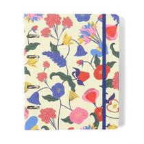 Caderno argolado criativo 17x24 100 folhas Doce Florada Off White - Cicero Caderno argolado criativo 17x24 100 folhas Doce Florada Off White - Cicero
