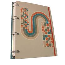 Caderno Argolado Fichário Abstract curve - 100 folhas / Fichário