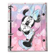 Caderno Argolado Fichario Botão Cristal Minnie Dac Caderno Argolado Fichario Botão Cristal Minnie Dac