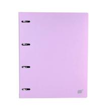 Caderno Argolado Fichário Lilás Tom Pastel YES A4 Colegial Universitário Bloco 96 Folhas 5 Divisórias