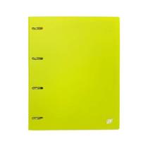 Caderno Argolado Fichário Verde Limão Pastel Com Bloco A4 YES Material Escolar Universitário Colegial