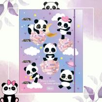 Caderno Argolado Lovely Friend Cartonado Universitário com Elástico 48 Folhas Tilibra Papelaria Decorado Fofo