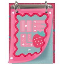 Caderno Argolado Mini Ficheiro Vertical Hello com 80 Folhas Capa em PVC DAC
