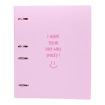 Caderno Argolado Plástico Tamanho Colegal 3,5 X 22 X 27 Cm - Poli - POLIBRAS Cor:Rosa Pastel Caderno Argolado Plástico Tamanho Colegal 3,5 X 22 X 27 Cm - Poli - POLIBRAS Cor:Rosa Pastel