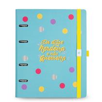 Caderno Argolado Ultra Elástico Meu Apartamentinho Azul Caderno Argolado Ultra Elástico Meu Apartamentinho Azul