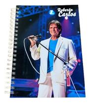 Caderno Artista Roberto Carlos Wire-o Capa Dura Universitário De Fã 1Mt