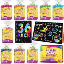Caderno artístico Party Favors Scratch Rainbow, pacote com 36 crianças de 4 a 12 anos Caderno artístico Party Favors Scratch Rainbow, pacote com 36 crianças de 4 a 12 anos