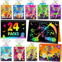 Caderno artístico Party Favors ZMLM Rainbow Scratch Art, pacote com 24 unidades para crianças