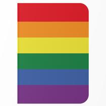 Caderno "Bandeira LGBTQIA+" Capa Flexível com Toque Aveludado, 80 Páginas, 20x14cm - Fábrica de Pôster
