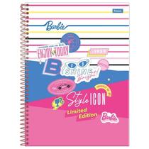 Caderno Barbie Capa Dura Espiral 1 Matéria 80 Folhas Escolar