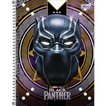 Caderno Black Panther Universitário 10 Matérias Capa Dura