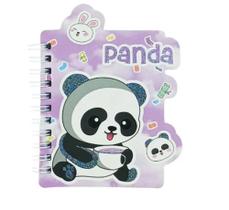 Caderno Bloco de Anotações Espiral 60 FL Panda