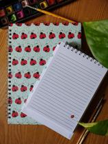 Caderno + Bloco de Notas Capa dura - Estampa Joaninha