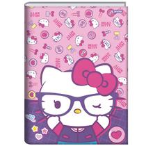 Caderno brochura 1/4 capa dura 80 folhas Hello Kitty Jandaia