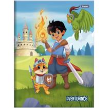 Caderno Brochura 1/4 Capa Dura Aventurinos 80 Folhas Pacote com 5